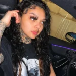 Jaidyn Alexis inside a car